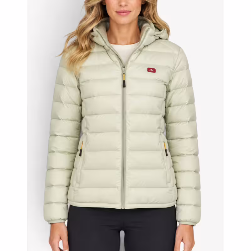 GEOGRAPHICAL NORWAY Atikolor Puffer Hoodie Jacket Sage