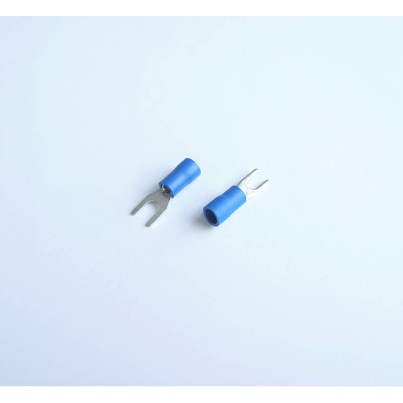 Кабелно ухо тип вилка с изолация синьо 3mm/2,5mm2