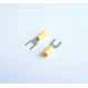 Кабелно ухо тип вилка с изолация жълто 6mm/4mm2