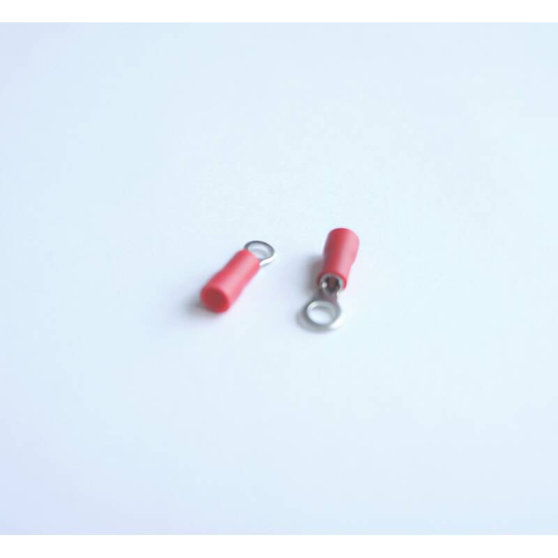 Кабелно ухо с изолация червено Ф3,7mm/1,5mm2