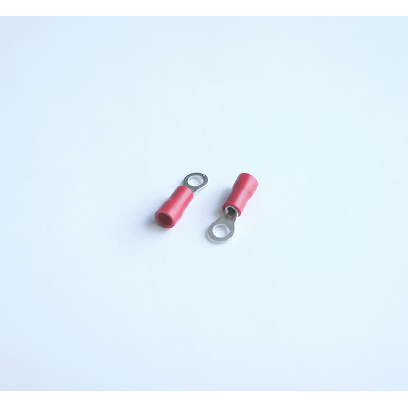 Кабелно ухо с изолация червено Ф4mm/1,5mm2