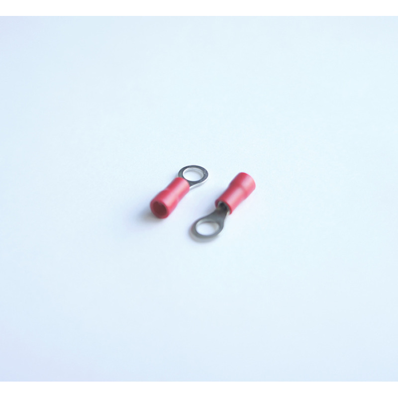 Кабелно ухо с изолация червено Ф5mm/1,5mm2