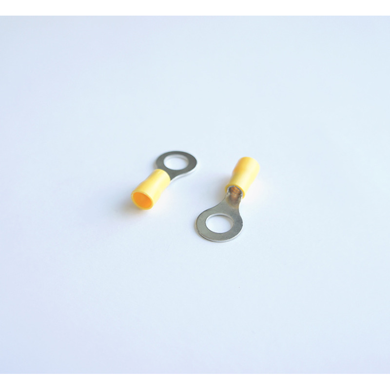 Кабелно ухо с изолация жълто Ф8mm/4mm2