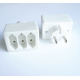 Разклонител за контакт 3-ка без кабел бял 220V 2,5A