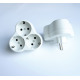 Разклонител за контакт YONKA, 3-ка, без кабел, бял, 220V, 16A