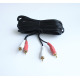 Кабел за аудио, STEREO, 2xRCA(м), черен, 5m