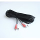 Кабел за аудио, STEREO, 2xRCA(м), черен, 10m