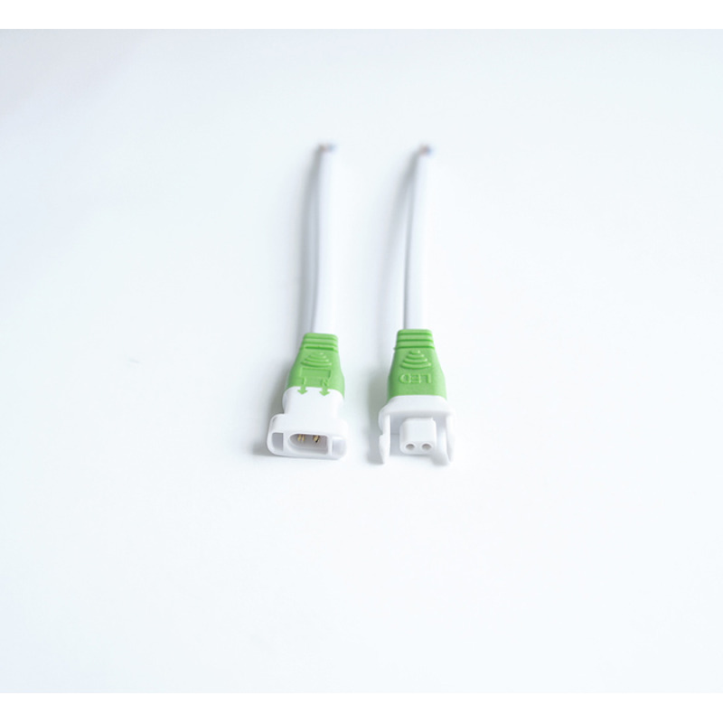 Захранващ влагозащитен кабел 4pin за LED осветление, комплект мъжки+женски/2x4 извода 0,3m