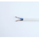 Кабел двужилен, захранващ, меден, мрежови, бял, ШВПС-Б, Cu, 2x1,5mm2