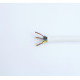 Кабел трижилен, захранващ, меден, мрежови, бял, ШВПС-Б, Cu, 3x1,5mm2