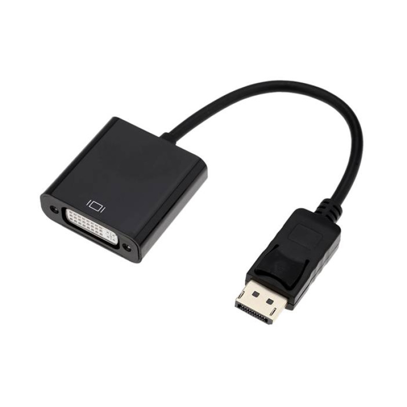 Кабел с конвертор, преобразувател, вход DP(м), изход DVI 25pin(ж), 0,3m