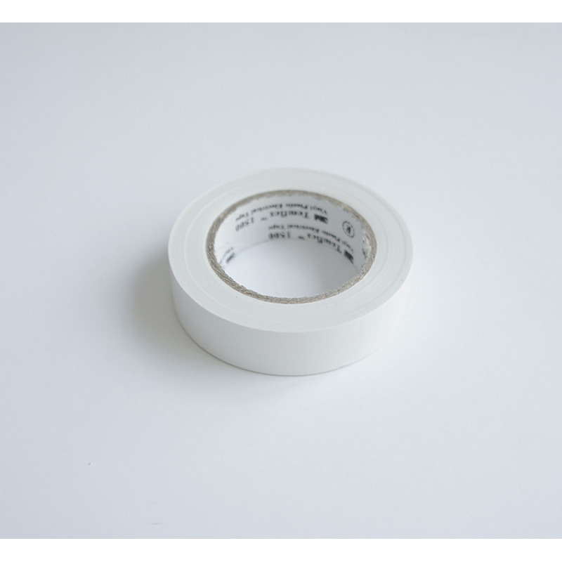 PVC, изолирбанд лента, бяла, 15mm, 10m
