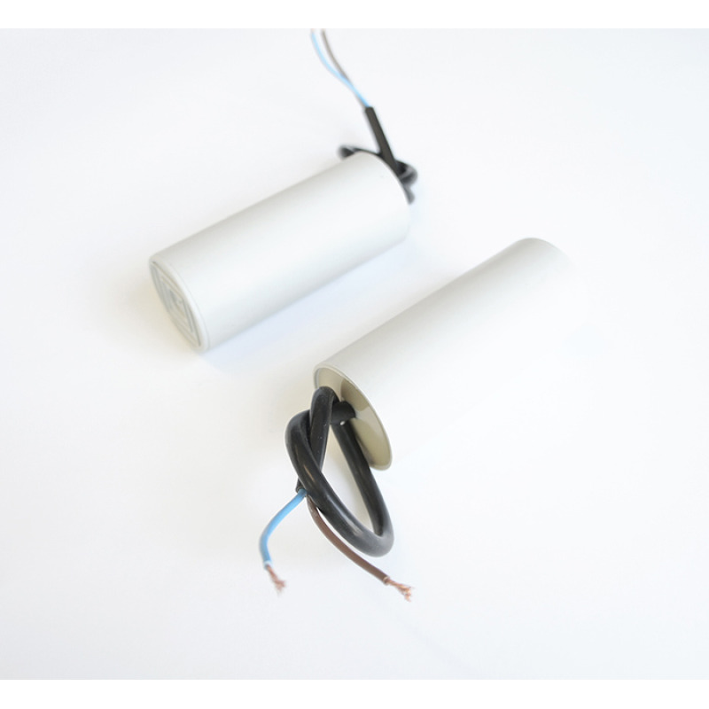 Работен кондензатор CBB60, 450VAC, 8uF, кабел, Ф35x60mm