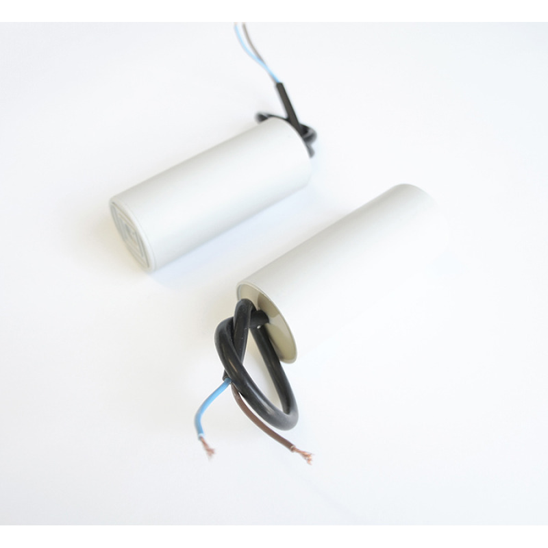 Работен кондензатор CBB60, 450VAC, 10uF, кабел, Ф30x60mm