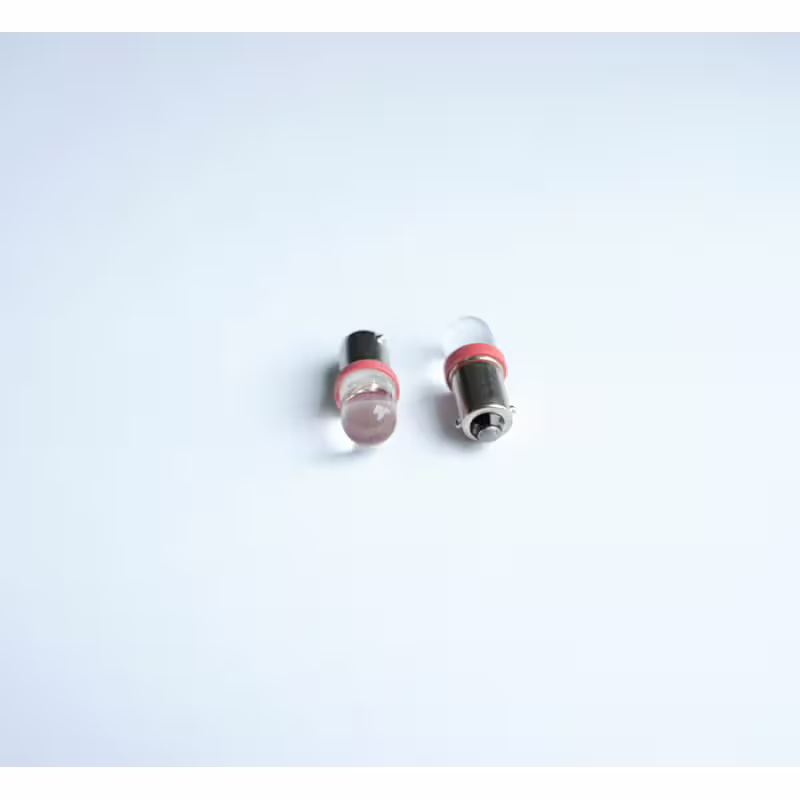 Автомобилна лампа LED червена с цокъл BA9s 12V
