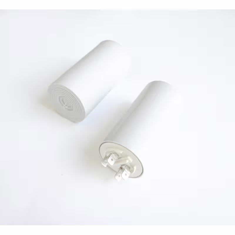 Работен кондензатор CBB60-1B, 450VAC, 1uF, 4 кабелни обувки, Ф25x55mm