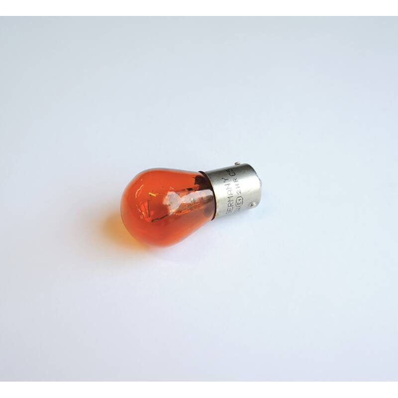 Автомобилна лампа оранжева с цокъл BAU15s 12V 21W