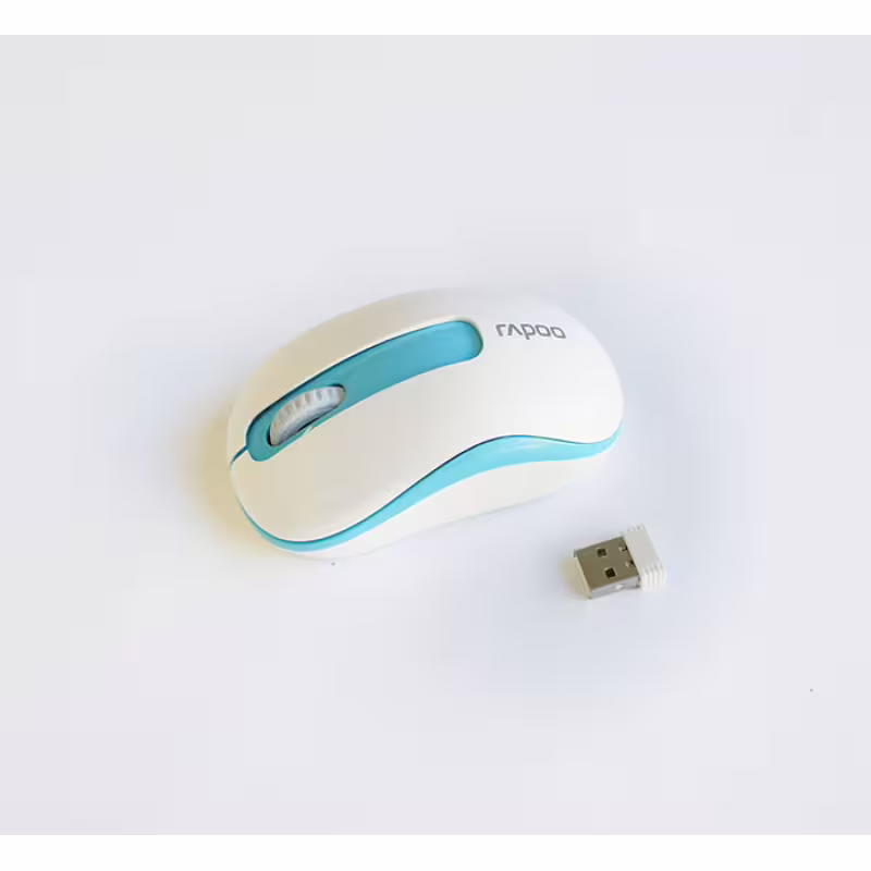 Оптична безжична мишка RAPOO синьо-бяла USB DPI=1000