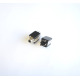 Букса за панелен монтаж 8pin с превключване черна STEREO 6,3mm JACK(ж)
