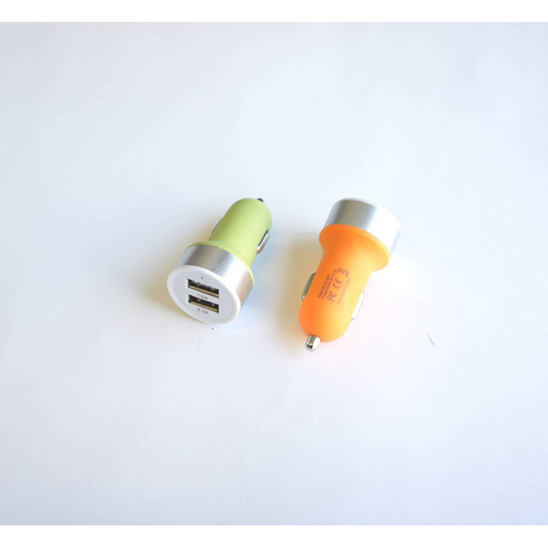 Автомобилно зарядно, цветове, 2xUSB, 5V, 2,1A