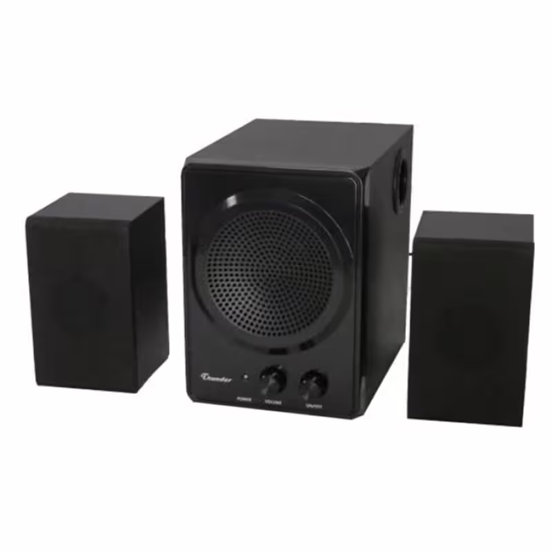 Компютърни тонколонки THS-C255 с буфер и регулиране на баса черни 1x8W+2x2W