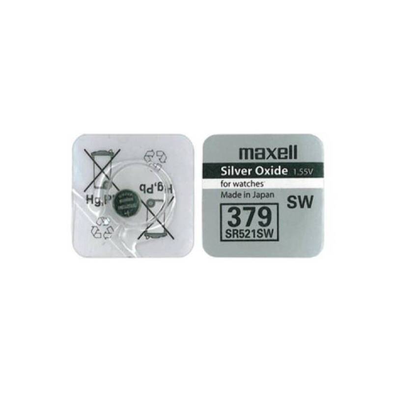 Сребърна плоска батерия MAXELL 1,5V 379A (SR521SW)