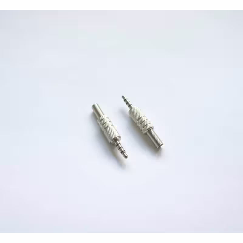 Букса за кабел с 3 пръстена метална STEREO 3,5mm JACK(м)