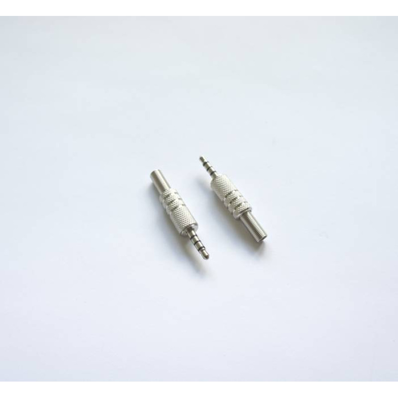 Букса за кабел с 3 пръстена метална STEREO 3,5mm JACK(м)