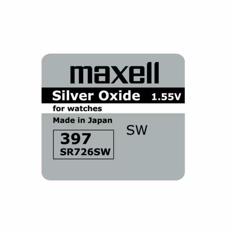 Сребърна плоска батерия MAXELL, 1,5VDC, 396A, SR726SW