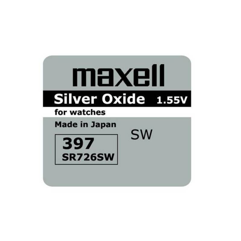 Сребърна плоска батерия MAXELL 1,5V 396A (SR726SW)