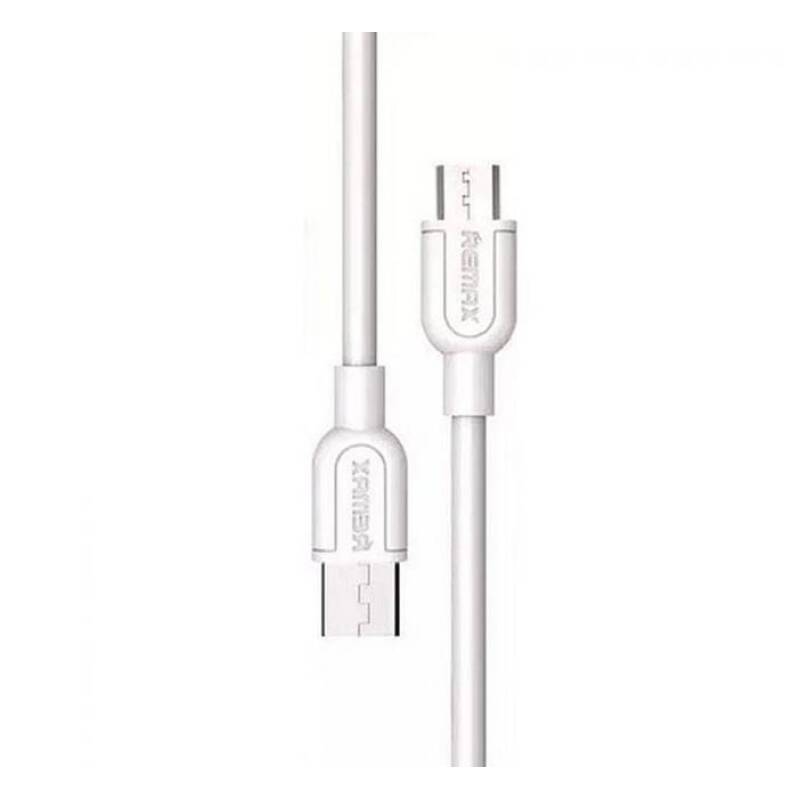 Кабел, бързо зареждане, бял, USB-A(м), MICRO USB(м), 1m, 2.1A