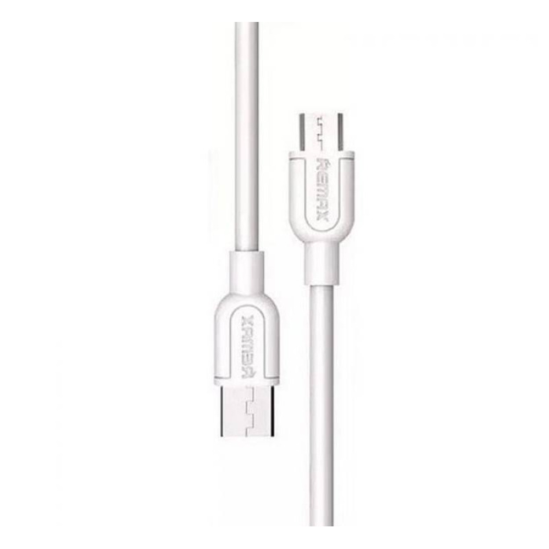 Кабел, бързо зареждане, бял, USB-A(м), MICRO USB(м), 1m, 2.1A