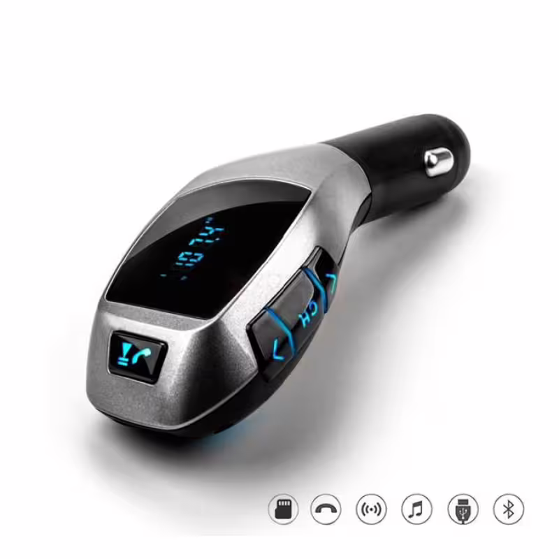 Автомобилен трансмитер X6, X7, блутуут, ДУ, BLT, FM, AUX, USB, MC, 12VDC, 24VDC