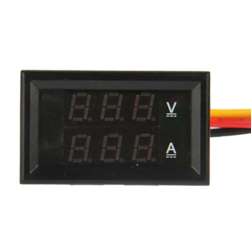 Волтметър/амперметър, за вграждане в панел, 3,2VDC до 30VDC, 45x26mm