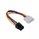 Захранващ кабел MOLEX-F 6pin за компютър 0,2m 220V