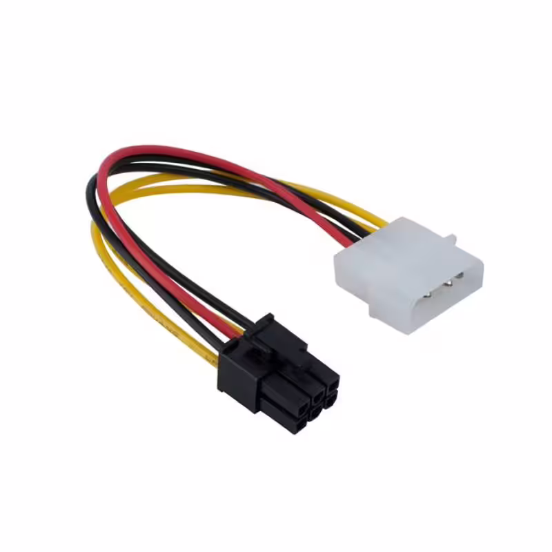 Захранващ кабел MOLEX-F 6pin за компютър 0,2m 220V