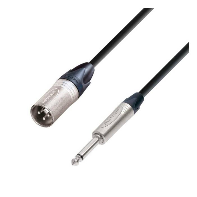 Кабел за микрофон, апаратура, MONO, 6,3mm JACK(м), CANON(м), 5m