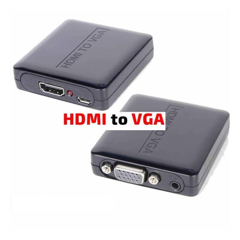 Конвертор, преобразувател вход HDMI(ж) изход VGA(ж)+3,5mm JACK(ж)