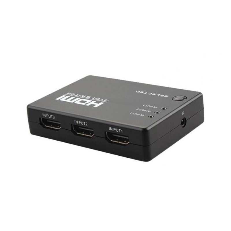 Суич, сплитер, удължител, HDMI, Full HD 1080p, 3входа, 1изход