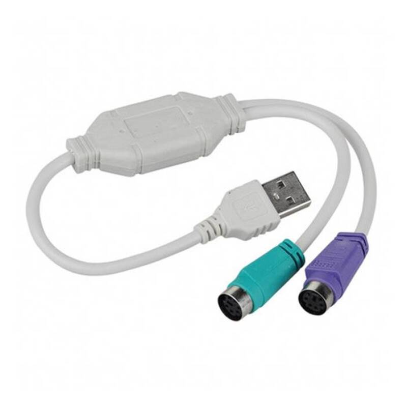 Кабел преходен USB-A(м)/2xPS/2(ж) 0,2m