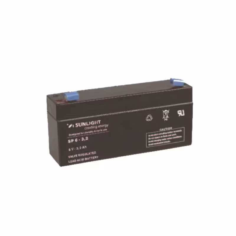 Акумулаторна оловна батерия SUNLIGHT 6V 3,2AH 134х34х67mm