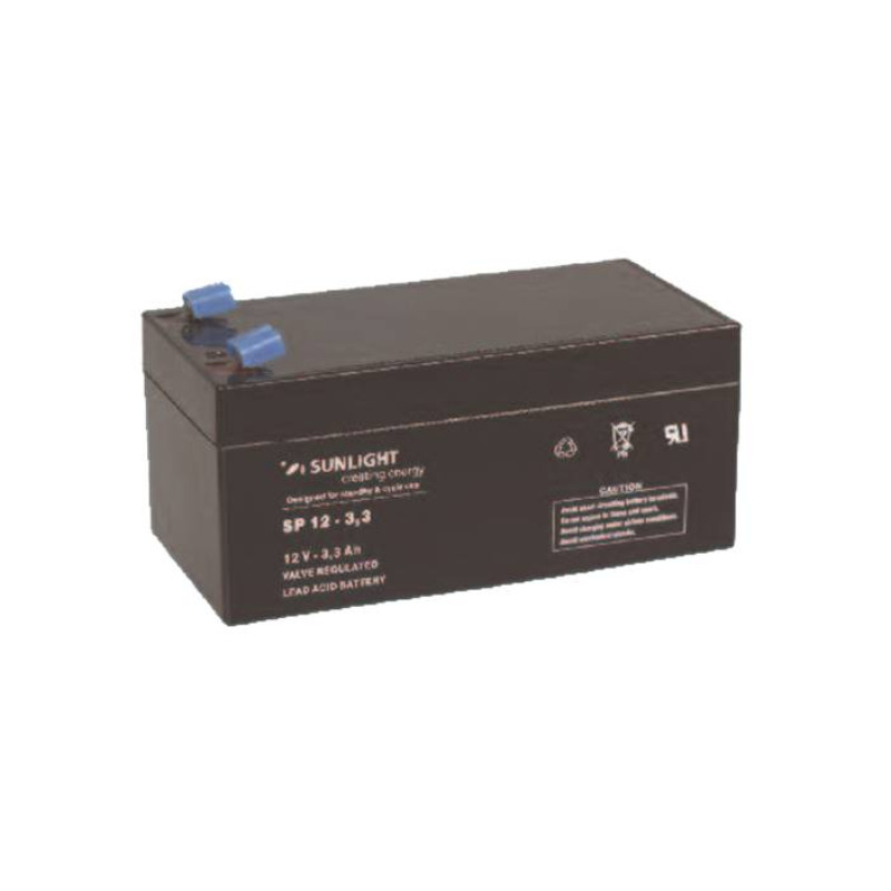 Акумулаторна оловна батерия SUNLIGHT 12V 3,3AH 134х67х61mm
