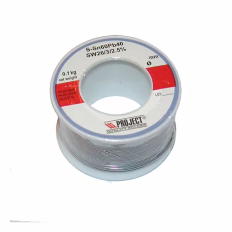 Тинол за запояване PROJECT, Ф1mm, 100g, Sn60, Pb40, 2,5%