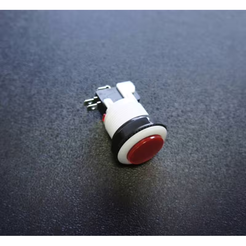 Бутон за игрална машина незадържащ НО червен 250V 6A Ф28mm