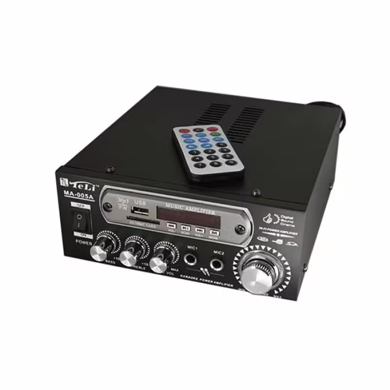Караоке домашен аудио усилвател MA-005A, FM, SD, USB 2x30W 220V