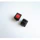 Ключ за бойлер/CO2, 4pin, 2 положения, светещ, черен, 250V, 20A/25A, 28x22mm