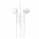 Слушалки тапи с микрофон S6/S7 бели стерео 115db