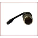 Кабел преходен, автомобилна запалка(ж)/букса 5,5x2,1mm(ж), от 12V до 24V, 0,2m
