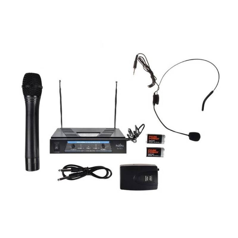 Професионална система с 1 безжичен микрофон, 1 микрофон диадема RY-210D