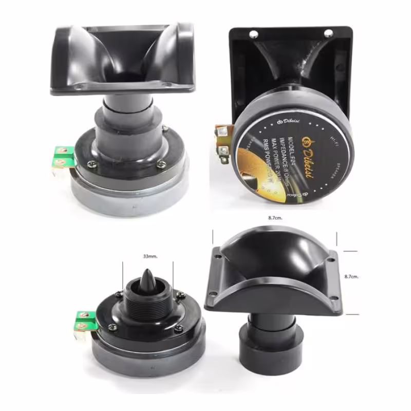 Високочестотен говорител F24, динамичен, пищялка, 30W, 8Ohm, 85x85mm